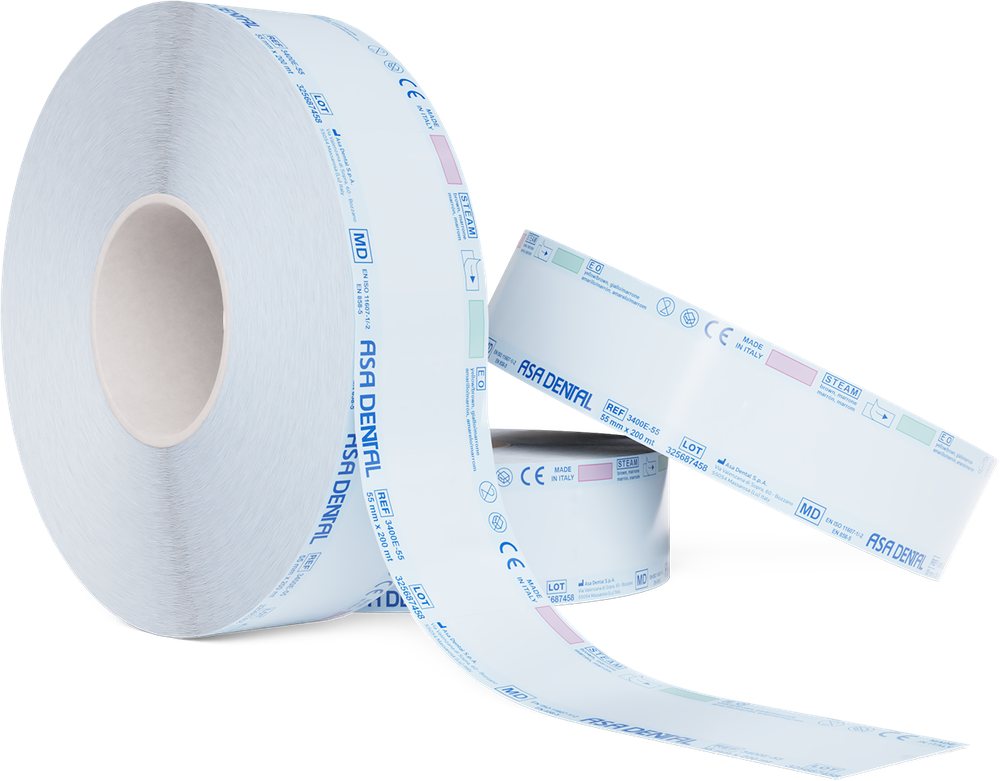 Rotolo Sterilizzazione 75 mm x 200 m ASA Dental 3400E-75 Carta/Polipropilene