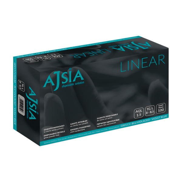 Ajsia – guanti in nitrile taglia L (8–8.5) – confezione da 1000 pz