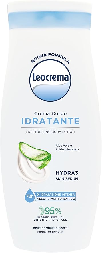 Leocrema Crema Corpo Idratante 250 ml Nutriente Emolliente Pelle Secca