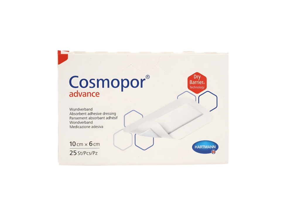 Cosmopor® Advance 10 x 6 cm - Confezione da 25 pezzi - Medicazione Sterile Autoadesiva