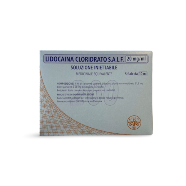 Lidocaina cloridrato 5 fiale 10 ml 20 mg/ml