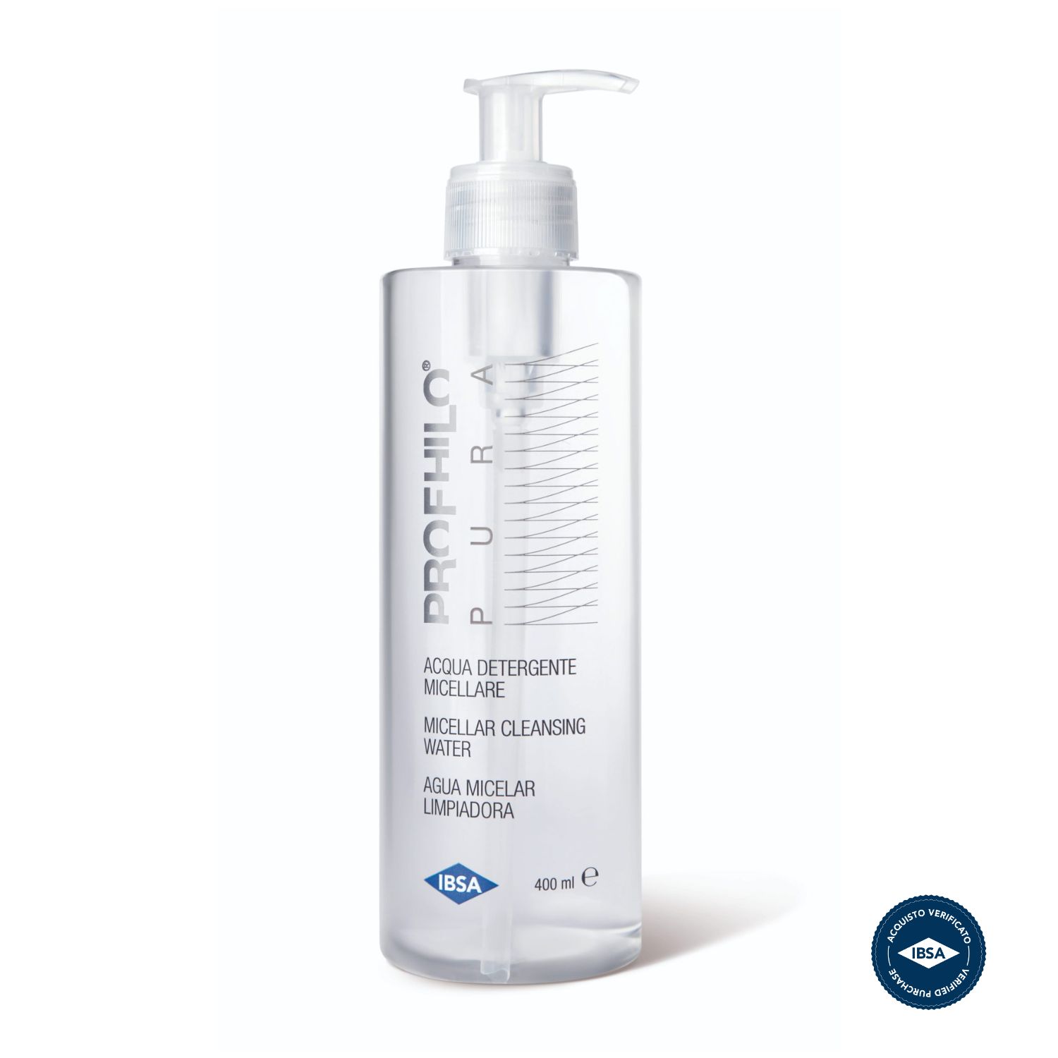 Profhilo Pura Acqua Detergente Micellare 400 ml Detergente Viso Delicato Struccante